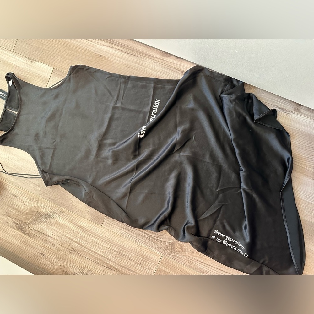 Punk grunch metal music midi dress satin brand new